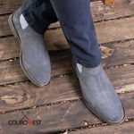 BOTA CHELSEA ANATÔMICA CAMURÇA CINZA