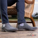 BOTA CHELSEA ANATÔMICA CAMURÇA CINZA