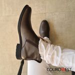 BOTA ZIPADA ANATÔMICA COURO FLOATHER CAFÉ