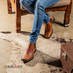 BOTA TEXANA FEMININA HIDROFUGADO CARAMELO