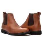 BOTA CHELSEA ANATÔMICA COURO HIDROFUGADO CARAMELO