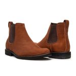 BOTA CHELSEA ANATÔMICA COURO NOBUCK CARAMELO