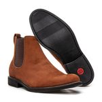 BOTA CHELSEA ANATÔMICA COURO NOBUCK CARAMELO