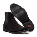 BOTA CHELSEA ANATÔMICA COURO NOBUCK PRETO