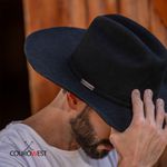 CHAPÉU FELTRO COR PRETO MODELO COUNTRY STARS