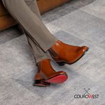 KIT BOTA CHELSEA WHISKY SOLADO EM COURO + CINTO