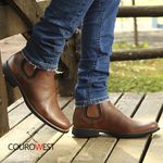 KIT BOTA CHELSEA E CINTO COURO FLOATHER HAVANA