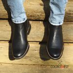 KIT BOTA CHELSEA E CINTO COURO FLOATHER PRETO