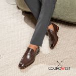 KIT SAPATO LOAFER ITALIANO COURO NOBRE CAFÉ + CINTO