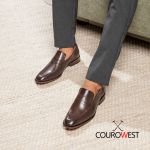 KIT SAPATO LOAFER ITALIANO COURO NOBRE CAFÉ + CINTO