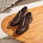 KIT SAPATO LOAFER ITALIANO COURO NOBRE CAFÉ + CINTO