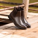 BOTA CHELSEA ANATÔMICA COURO FLOATHER CAFÉ