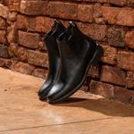 BOTA CHELSEA ANATÔMICA COURO FLOATHER PRETO