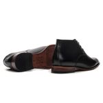 KIT SAPATO SOCIAL CANO LONGO COURO NOBRE PRETO + CINTO