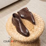 SAPATO SOCIAL CANO LONGO COURO NOBRE CAFÉ 