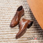 SAPATO SOCIAL CANO LONGO COURO NOBRE WHISKY 