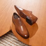 SAPATO SOCIAL OXFORD COURO NOBRE WHISKY