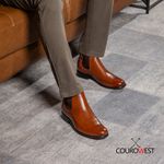 BOTA CHELSEA COM SOLADO EM COURO - NOBRE WHISKY