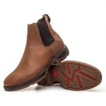 BOTA WORK JUMP BICO REDONDO COURO HIDROFUGADO CARAMELO 