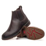 BOTA WORK JUMP BICO REDONDO COURO HIDROFUGADO CAFÉ 