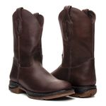 BOTA TEXANA CANO LONGO JUMP COURO HIDROFUGADO CAFÉ 