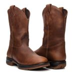 BOTA TEXANA CANO LONGO JUMP COURO HIDROFUGADO CARAMELO