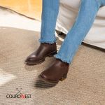 BOTA TEXANA CANO LONGO JUMP COURO HIDROFUGADO CAFÉ 