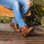 BOTA TEXANA CANO LONGO JUMP COURO HIDROFUGADO CARAMELO