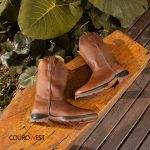 BOTA TEXANA CANO LONGO JUMP COURO HIDROFUGADO CARAMELO