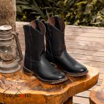 BOTA TEXANA CANO LONGO JUMP COURO HIDROFUGADO PRETO
