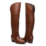 BOTA TEXANA OVER FEMININA COURO CARAMELO