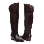 BOTA TEXANA OVER FEMININA COURO CAFÉ