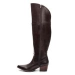 BOTA TEXANA OVER FEMININA COURO CAFÉ
