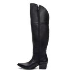 BOTA TEXANA OVER FEMININA COURO PRETO