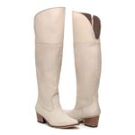 BOTA TEXANA OVER FEMININA COURO OFF WHITE 