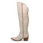 BOTA TEXANA OVER FEMININA COURO OFF WHITE 