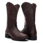 BOTA TEXANA STRONG CANO LONGO COURO HIDROFUGADO CAFÉ 