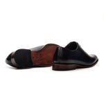 KIT SAPATO SOCIAL WHOLECUT COURO NOBRE PRETO + CINTO
