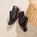 KIT SAPATO SOCIAL WHOLECUT COURO NOBRE PRETO + CINTO