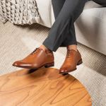 SAPATO SOCIAL WHOLECUT COURO NOBRE WHISKY 