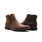 BOTA ZIPADA ANATÔMICA COURO HIDROFUGADO CAFÉ