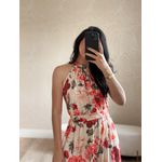Vestido Floral fundo laranja