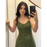 Vestido Botão midi Verde