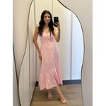 Vestido Botão midi Rosa