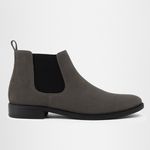 Botina Chelsea Colorado Masculina Couro Legítimo Nobuck - Cinza