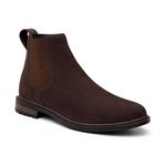 2 Botinas Chelsea Colorado Masculina Couro Nobuck - Café + Preto