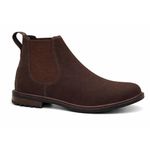 2 Botinas Chelsea Colorado Masculina Couro Nobuck - Café + Areia