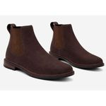 2 Botinas Chelsea Colorado Masculina Couro Nobuck - Café + Preto