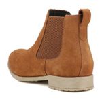 Botina Chelsea Colorado Masculina Couro Legítimo Nobuck - Caramelo