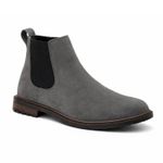 Botina Chelsea Colorado Masculina Couro Legítimo Nobuck - Cinza